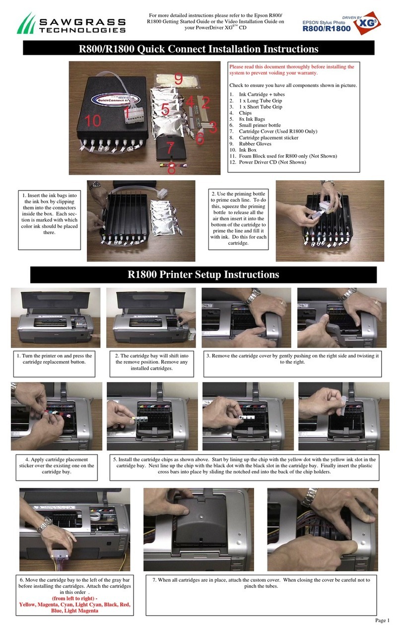 Sawgrass R800 Quick Connect II installation instructions