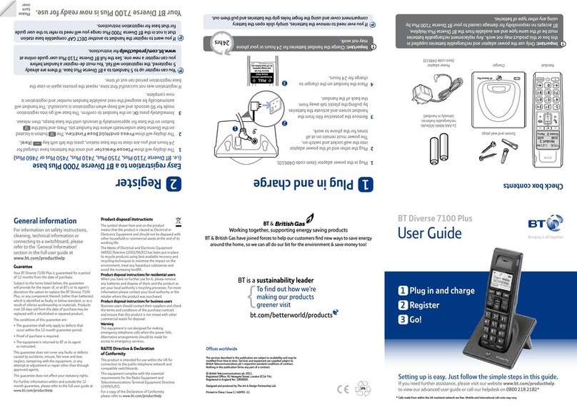 BT Diverse 7100 Plus user guide