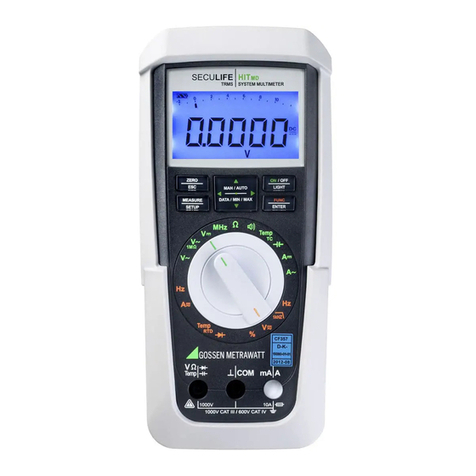 Gossen MetraWatt SECULIFE HIT operating instructions Gossen MetraWatt SECULIFE HIT operating instructions