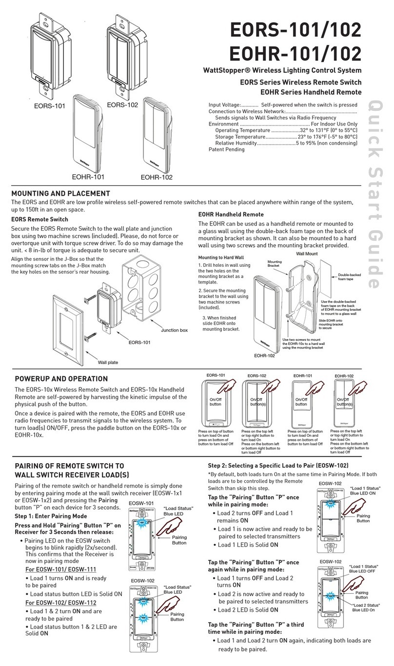 wattstopper EORS-101 User manual