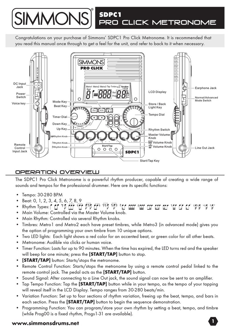 Simmons SDPC1 user manual