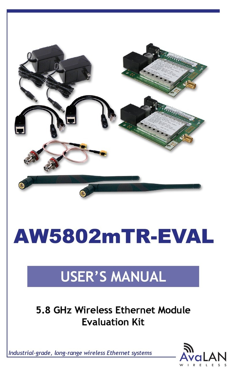 AvaLAN AW5802mTR-EVAL user manual