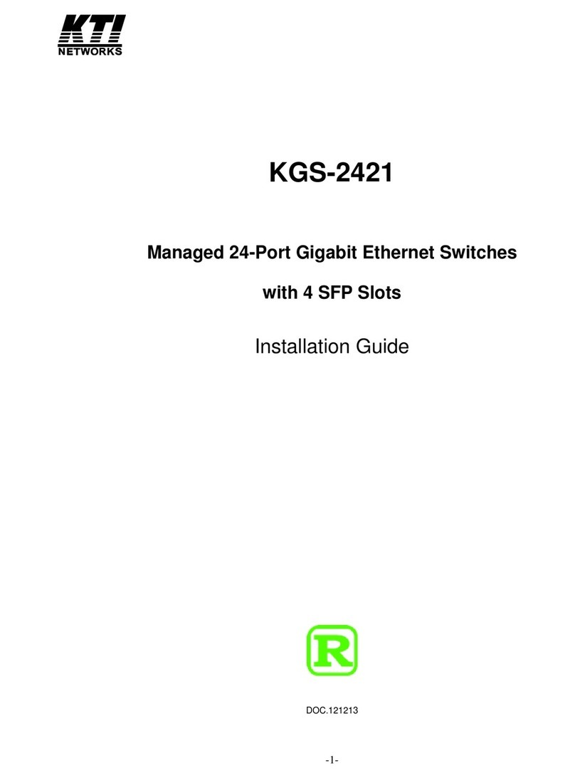 KTI Networks KGS-2421 installation guide