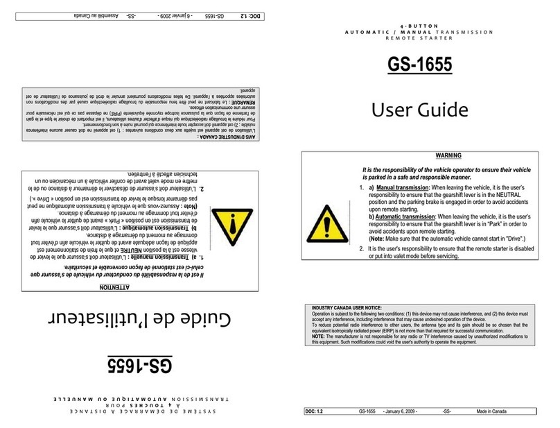 Autostart GS-1655 User manual