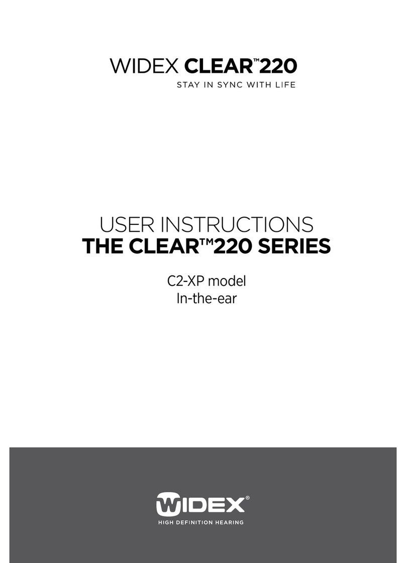 Widex C2-XP Clear 220 Series User manual