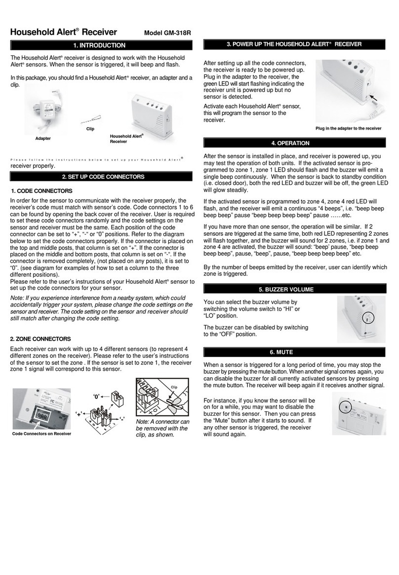 SkyLink Household Alert GM-318R User manual