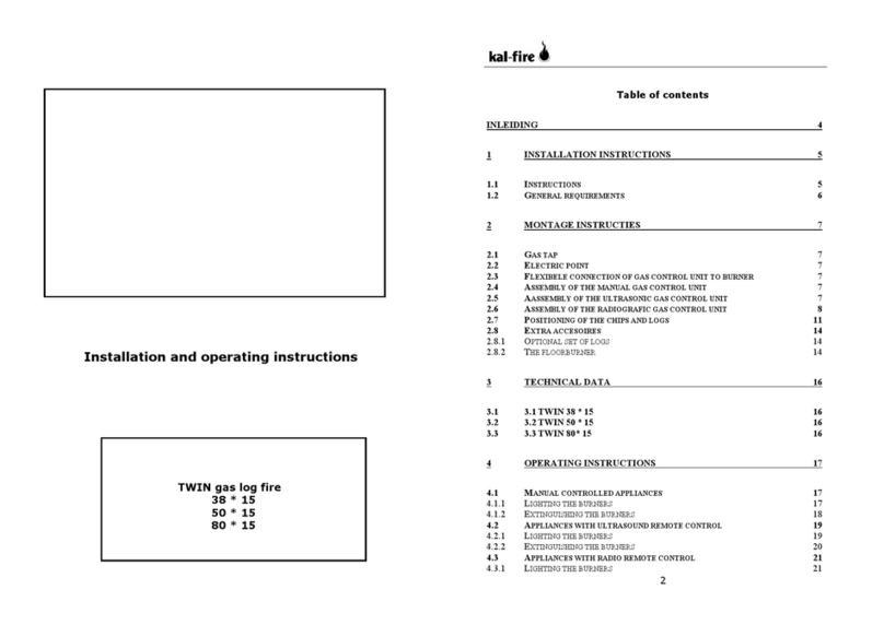 KAL-FIRE TWIN 38x15 Installation and operating instructions