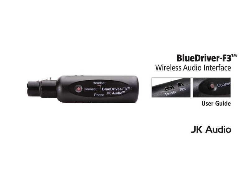 JK Audio BlueDriver-F3 User manual