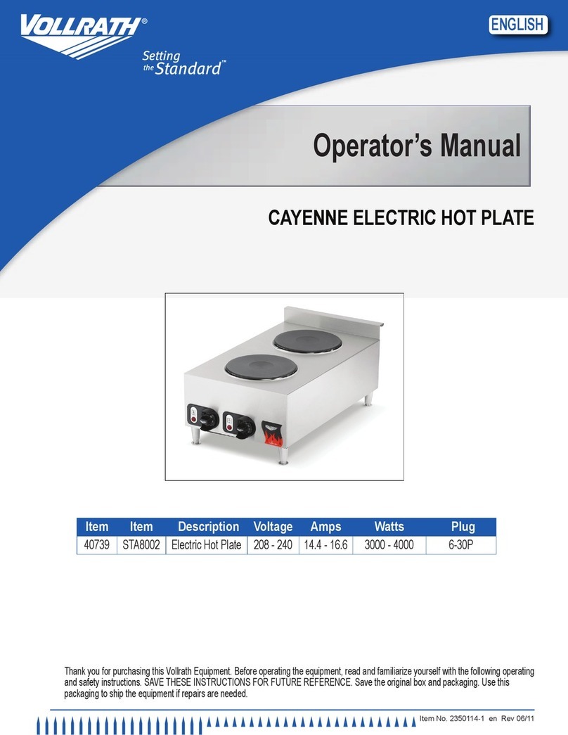 Vollrath 40739 Operator's manual