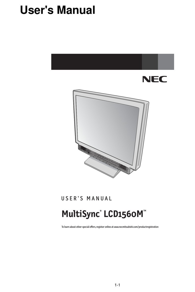 NEC LCD1560M - MultiSync - 15" LCD Monitor User manual