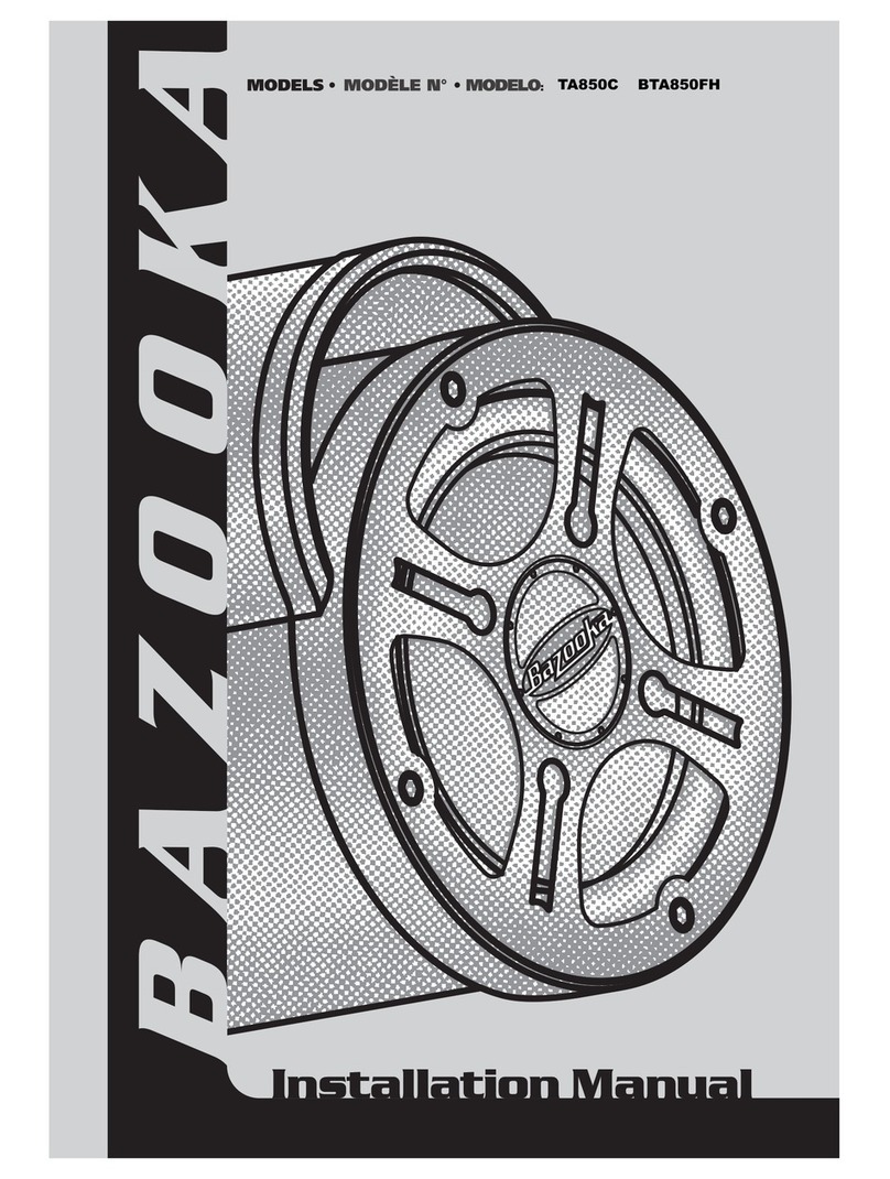 SAS Bazooka TA850C installation manual