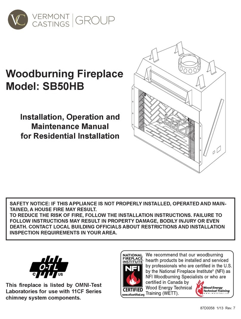 Vermont Castings SB50HB General instructions