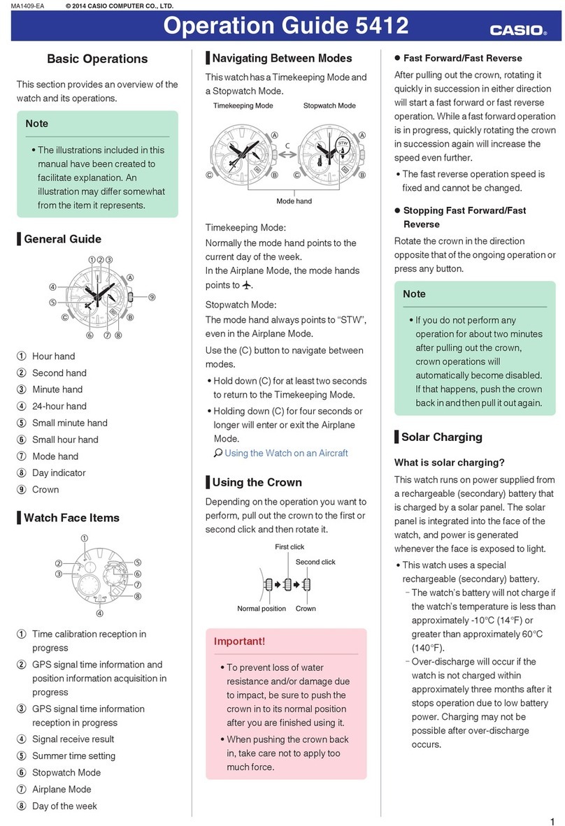 Casio 5412 User manual