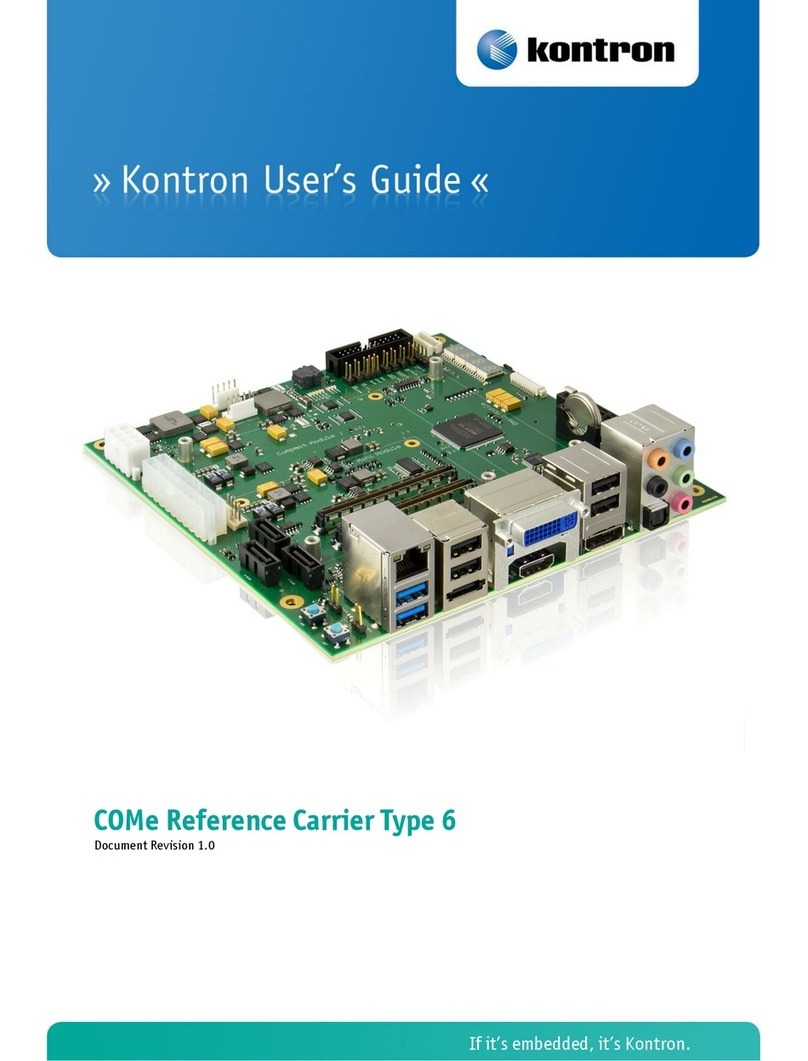 Kontron COMe Ref.Carrier T6 User information