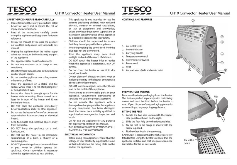 Tesco CH10 User manual