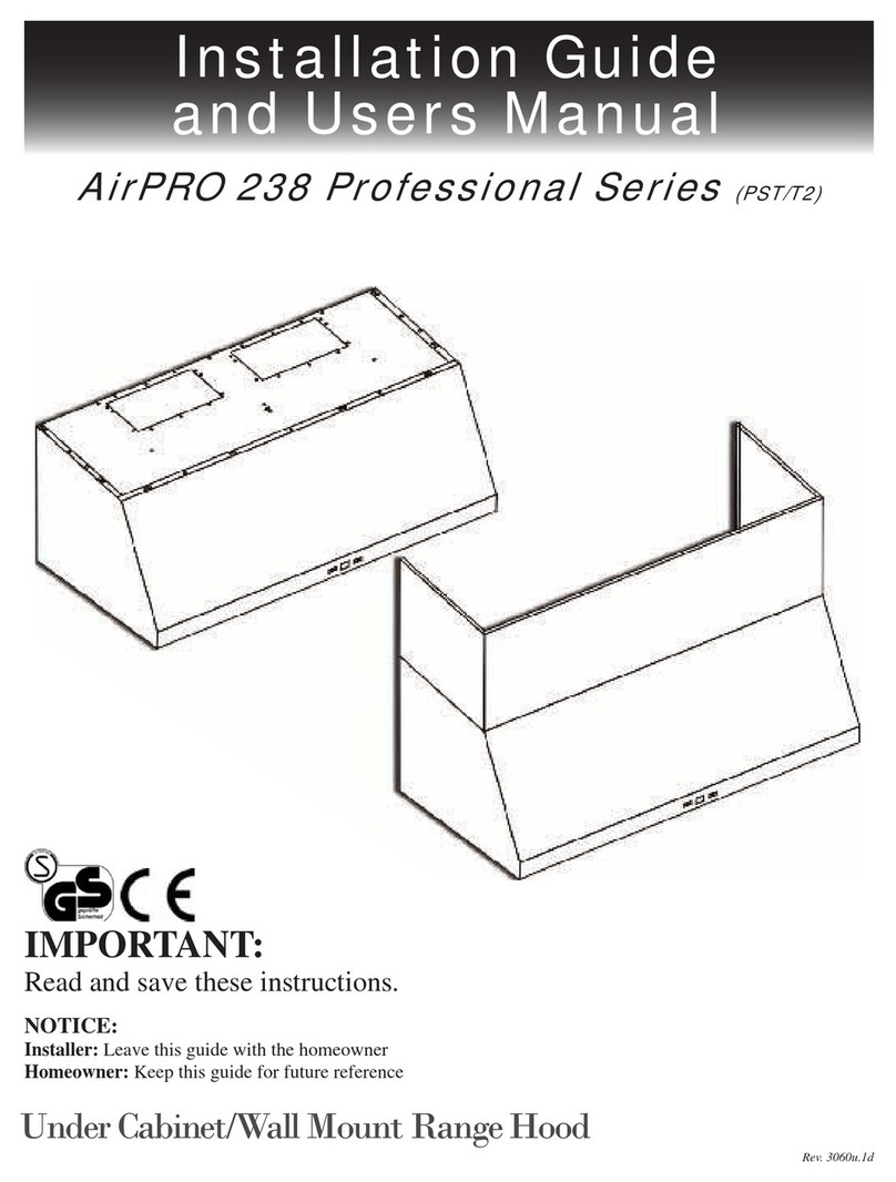 Cavaliere AirPRO 238 Professional Series Assembly instructions