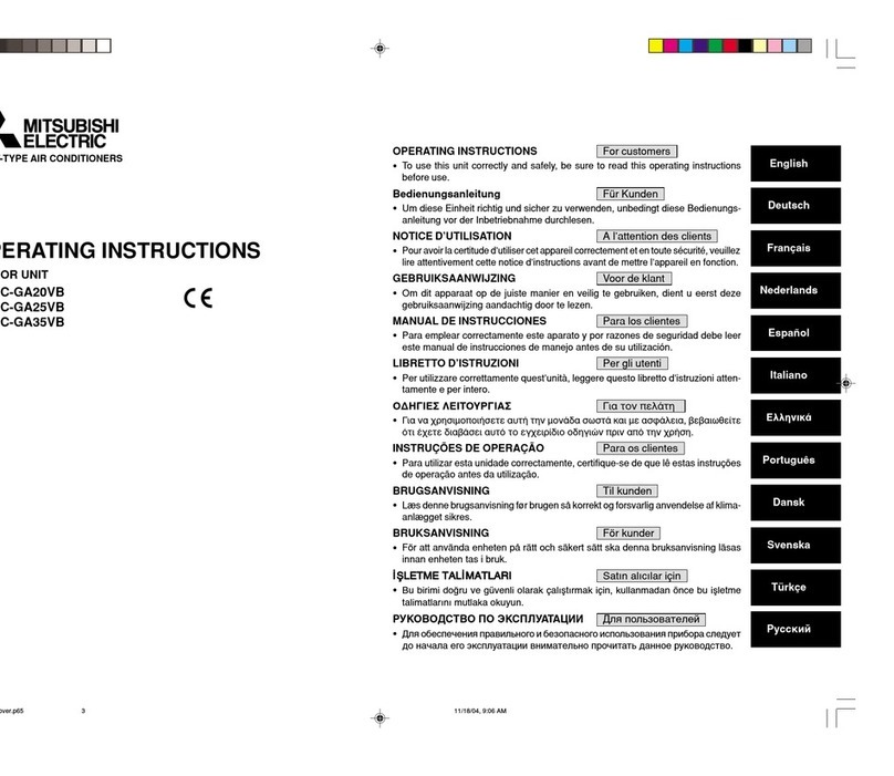 Mitsubishi MSC-GA20VB User manual