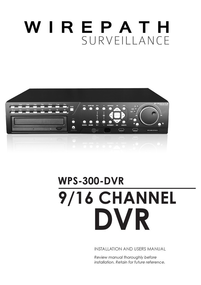 Wirepath WPS-300-DVR Installation and user manual