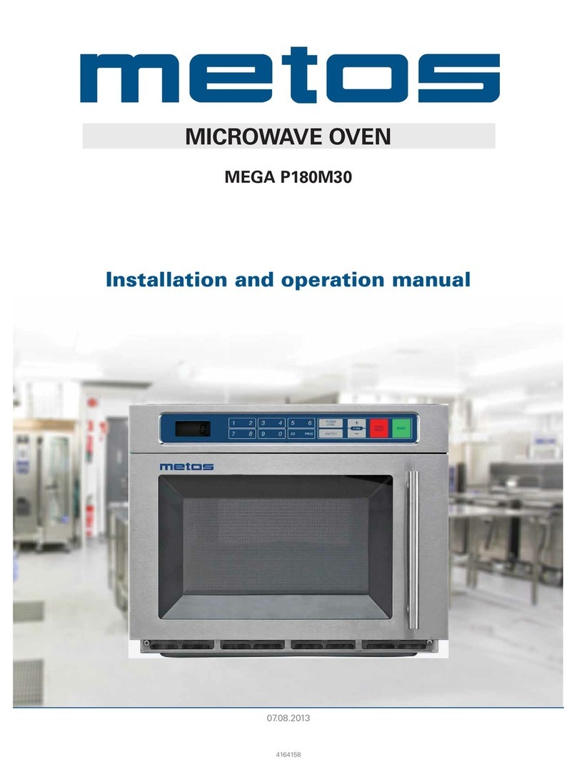Metos MEGA P180M30 Installation and operation manual