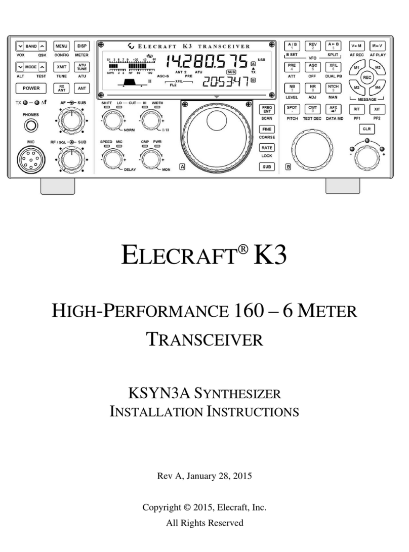 ELECRAFT K3 User manual ELECRAFT K3 User manual