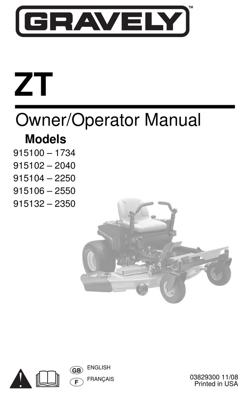 Gravely ZT 915100 - 1732 Owner's and operator's manual