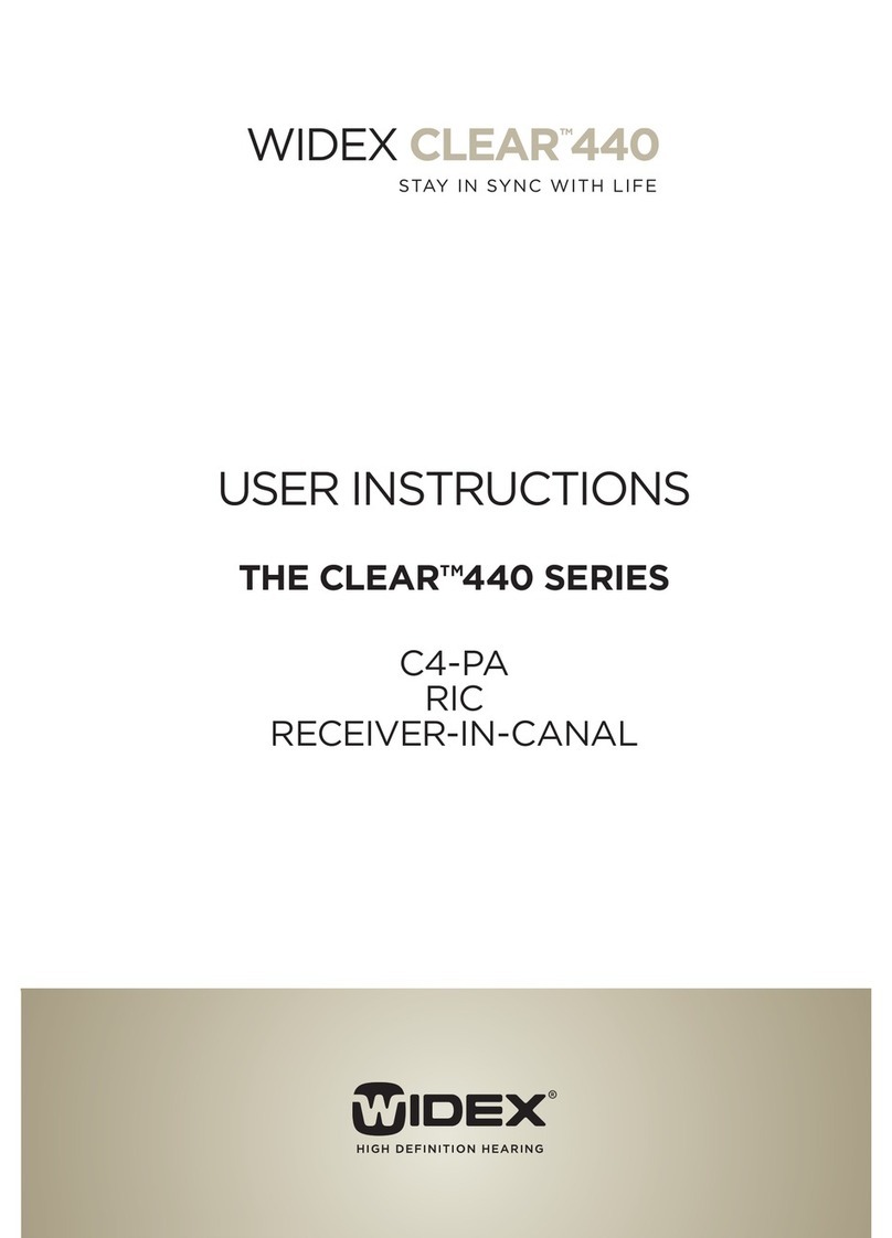 Widex CLEAR 440 SERIES User instructions