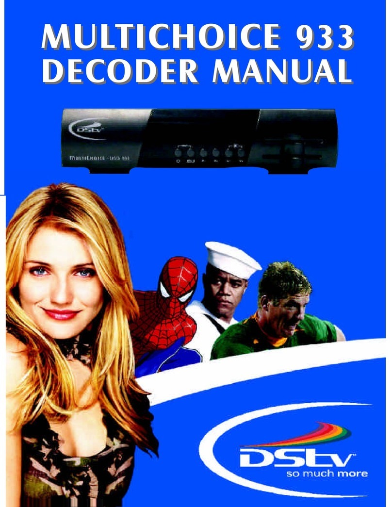 DStv MULTICHOICE 933 User manual