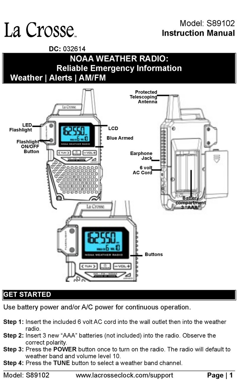 La Crosse S89102 instruction manual