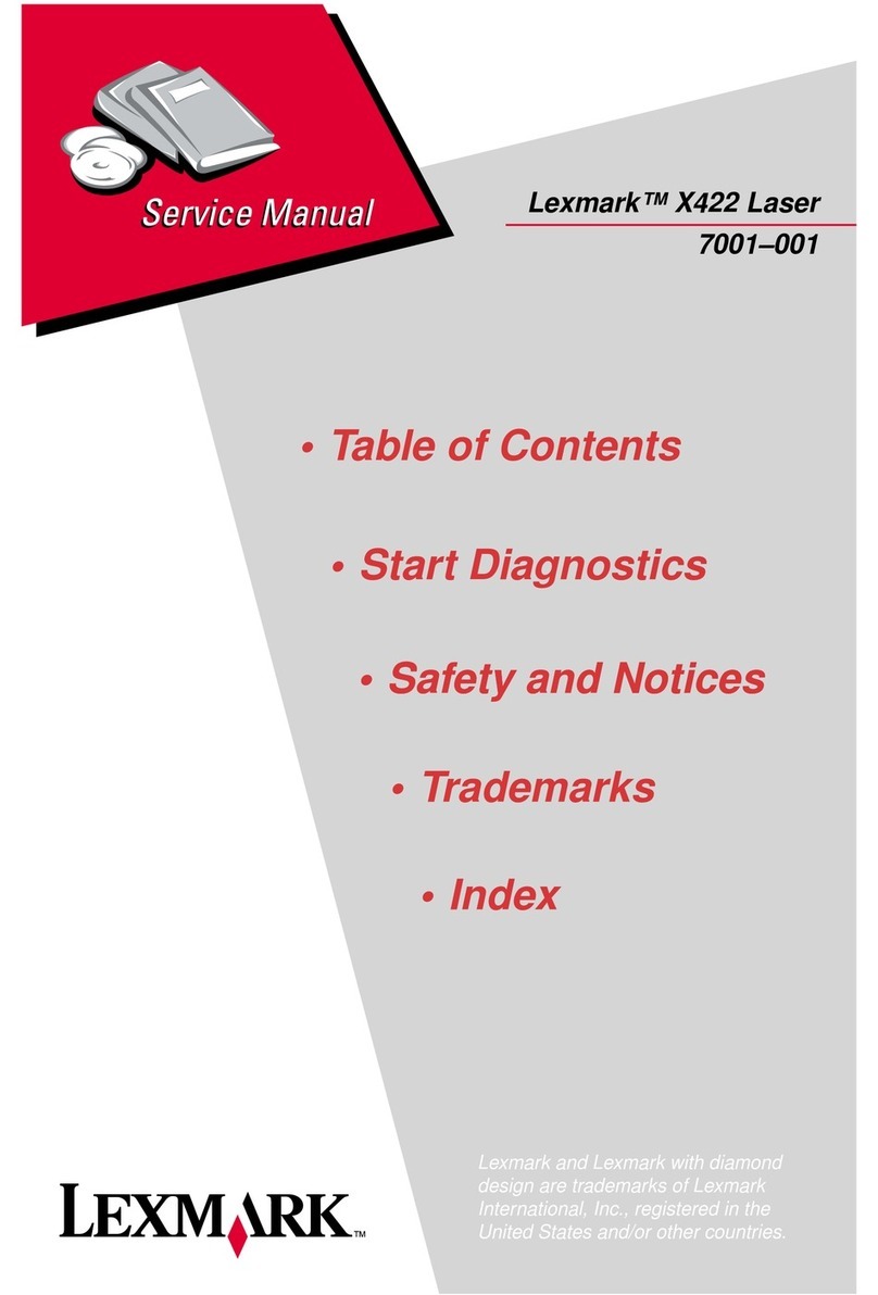 Lexmar X422 Laser Service manual