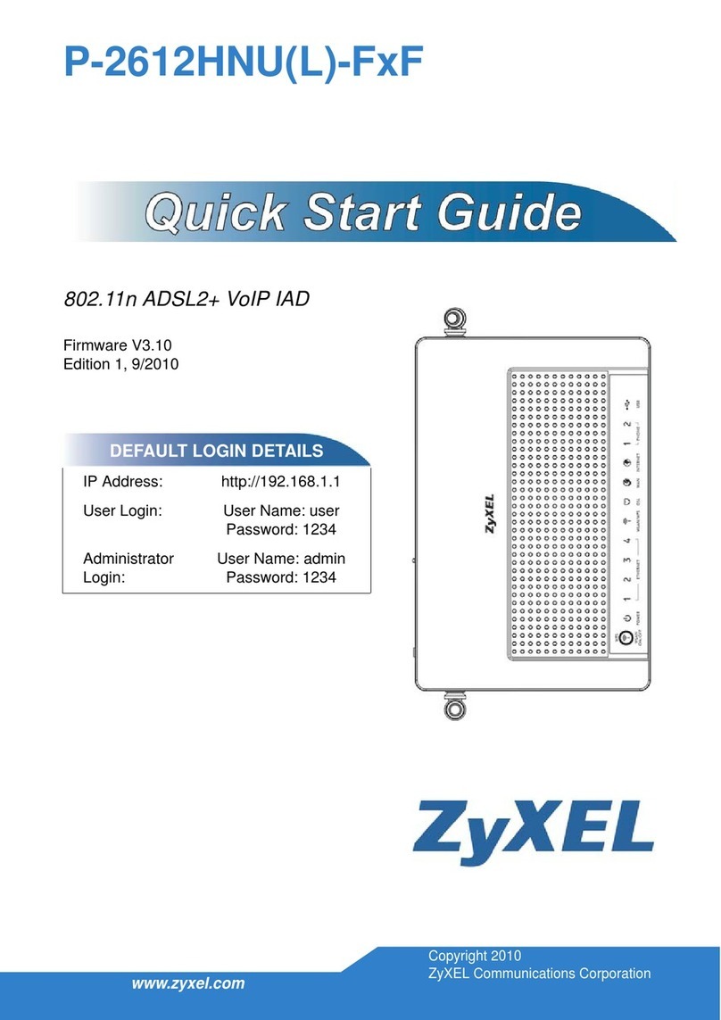 ZyXEL Communications P-2612HNU(L)-FxF User manual