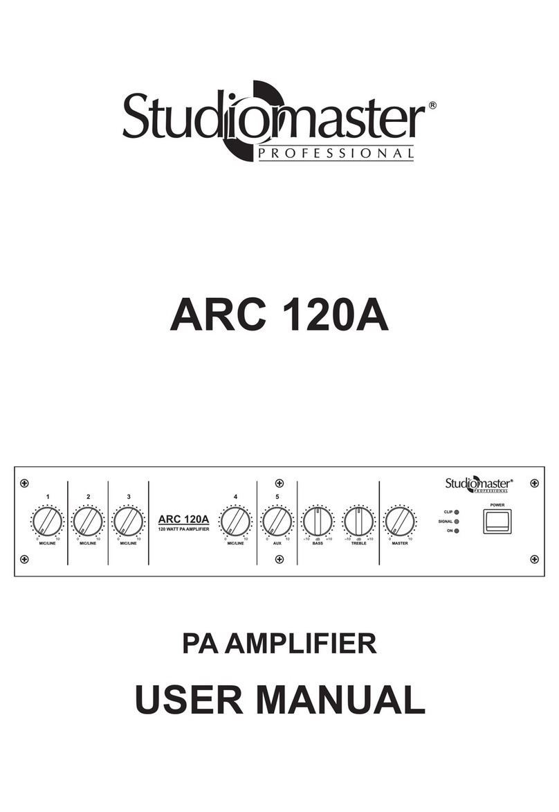 Studiomaster ARC 120A User manual Studiomaster ARC 120A User manual