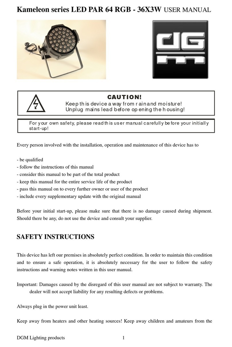 DGM Kameleon 36X3W user manual