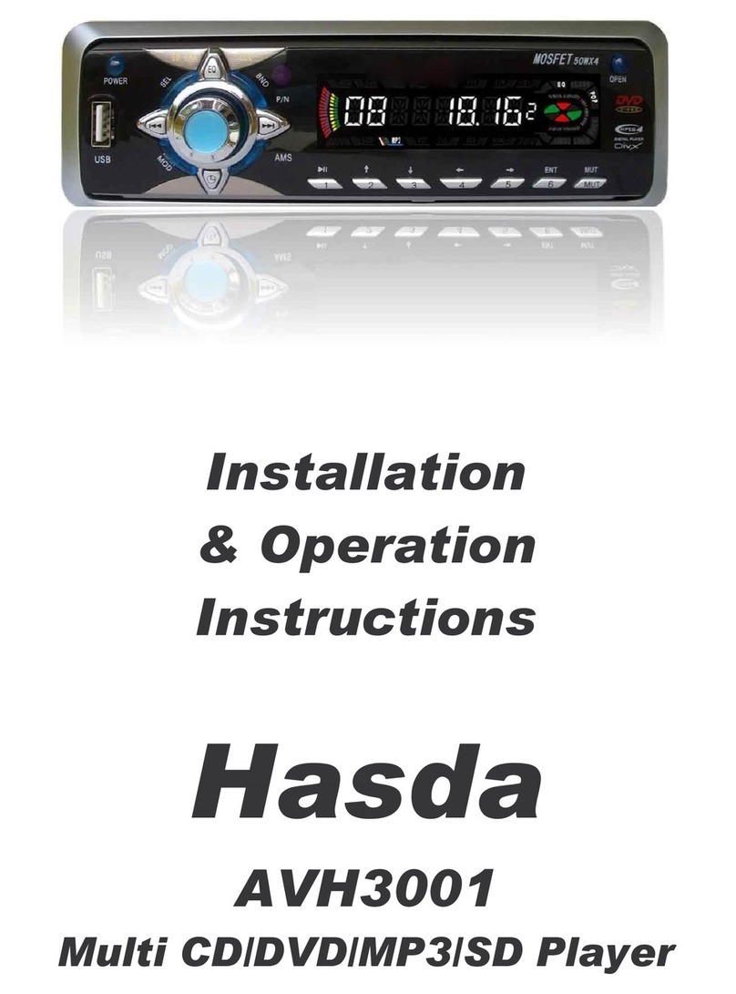 CRUISING ELECTRONICS Hasda AVH3001 Operation manual