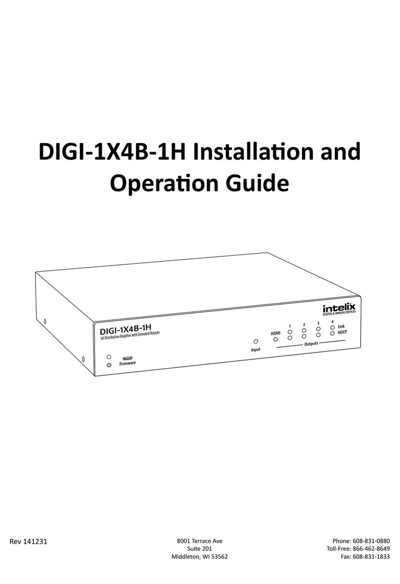 Intelix DIGI-1X4B-1H Operating instructions