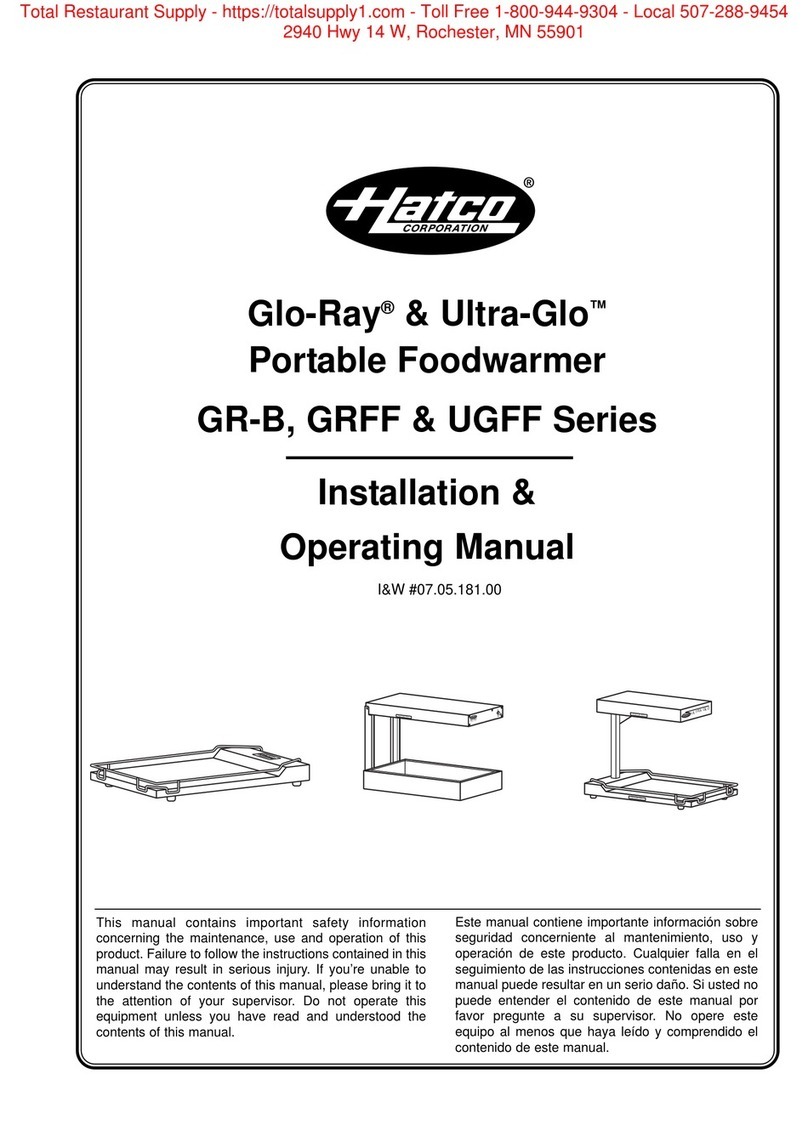 Hatco GR-B Installation instructions Hatco GR-B Installation instructions