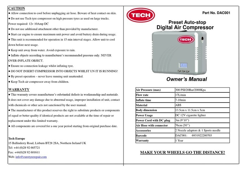 TECH DAC001 owner's manual