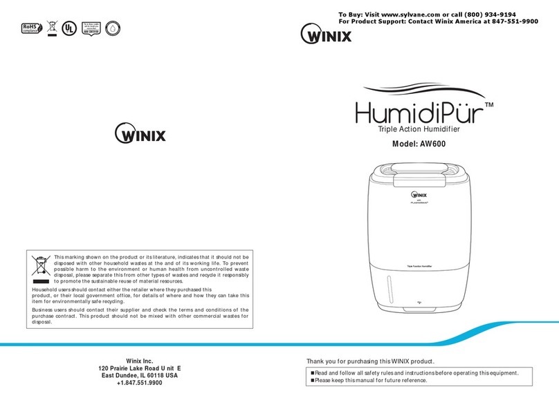 Winix HUMIDIPUR AW600 User manual