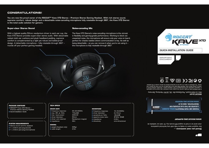 Roccat Kave XTD Quick installation guide