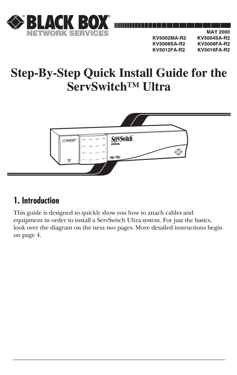 Black Box ServSwitch Ultra KV5002MA-R2 User manual