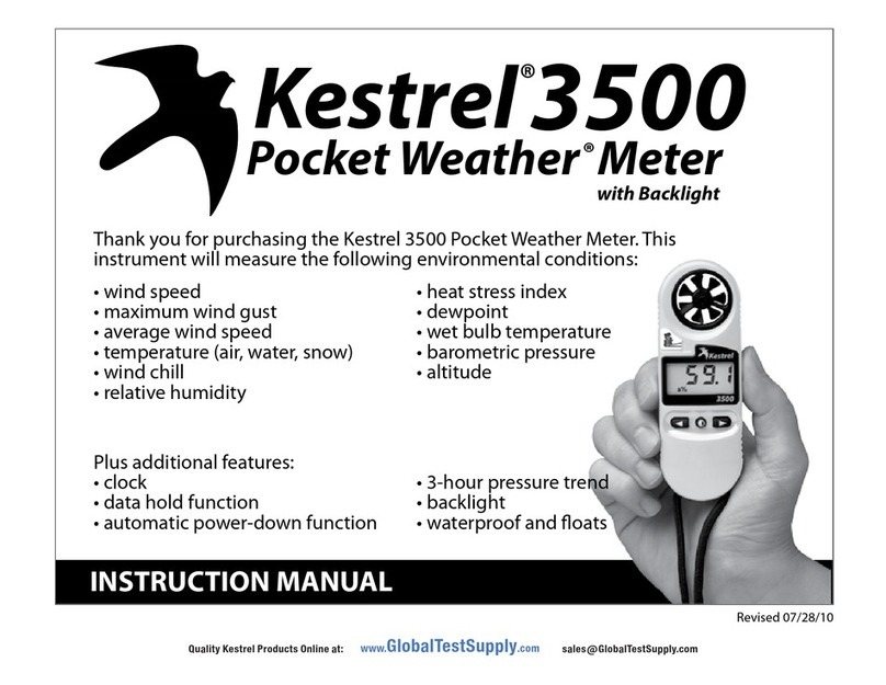 Nielsen-Kellerman Kestrel 3500 instruction manual