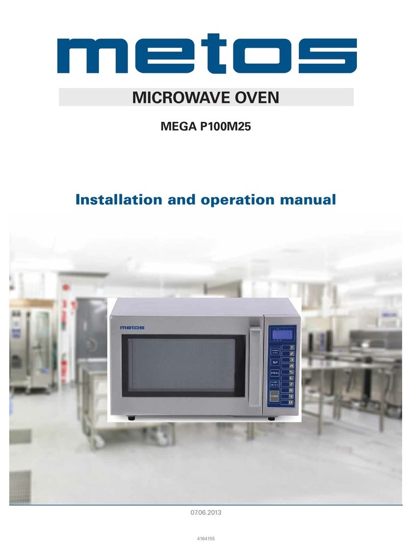 Metos MEGA P100M25 Installation and operation manual