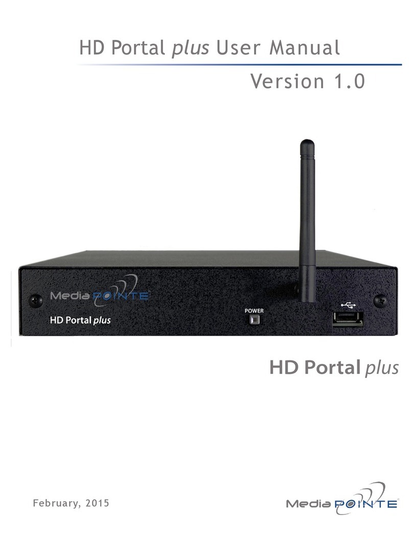 Media Pointe HD Portal plus user manual