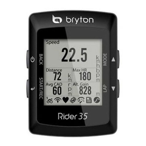 Bryton Rider 35 user manual