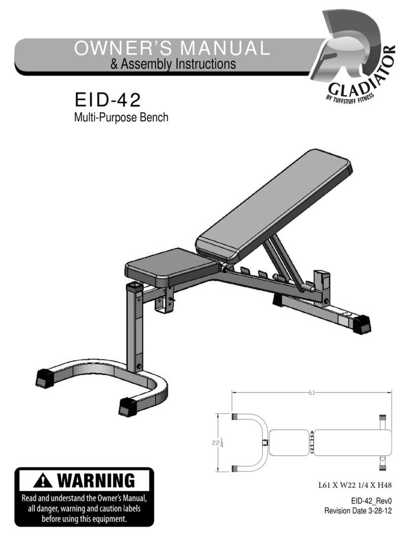 Gladiator EID-42 Owner's manual & assembly instructions