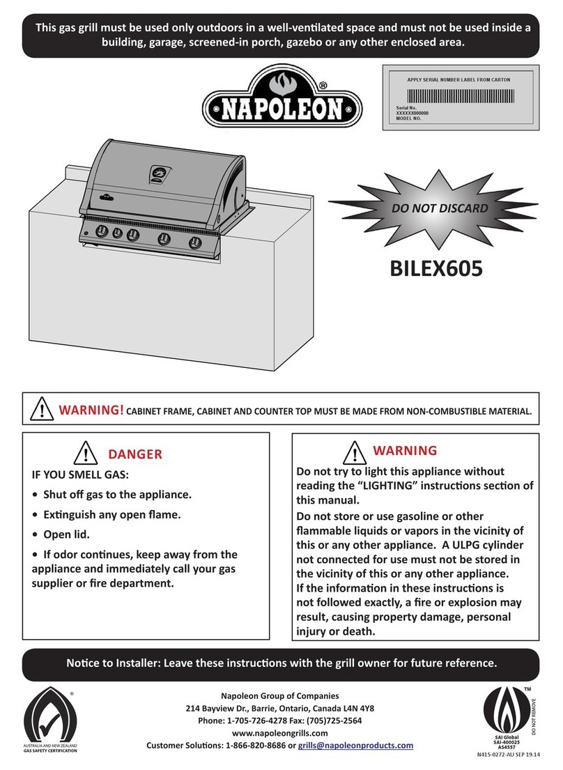Napoleon BILEX605 User manual