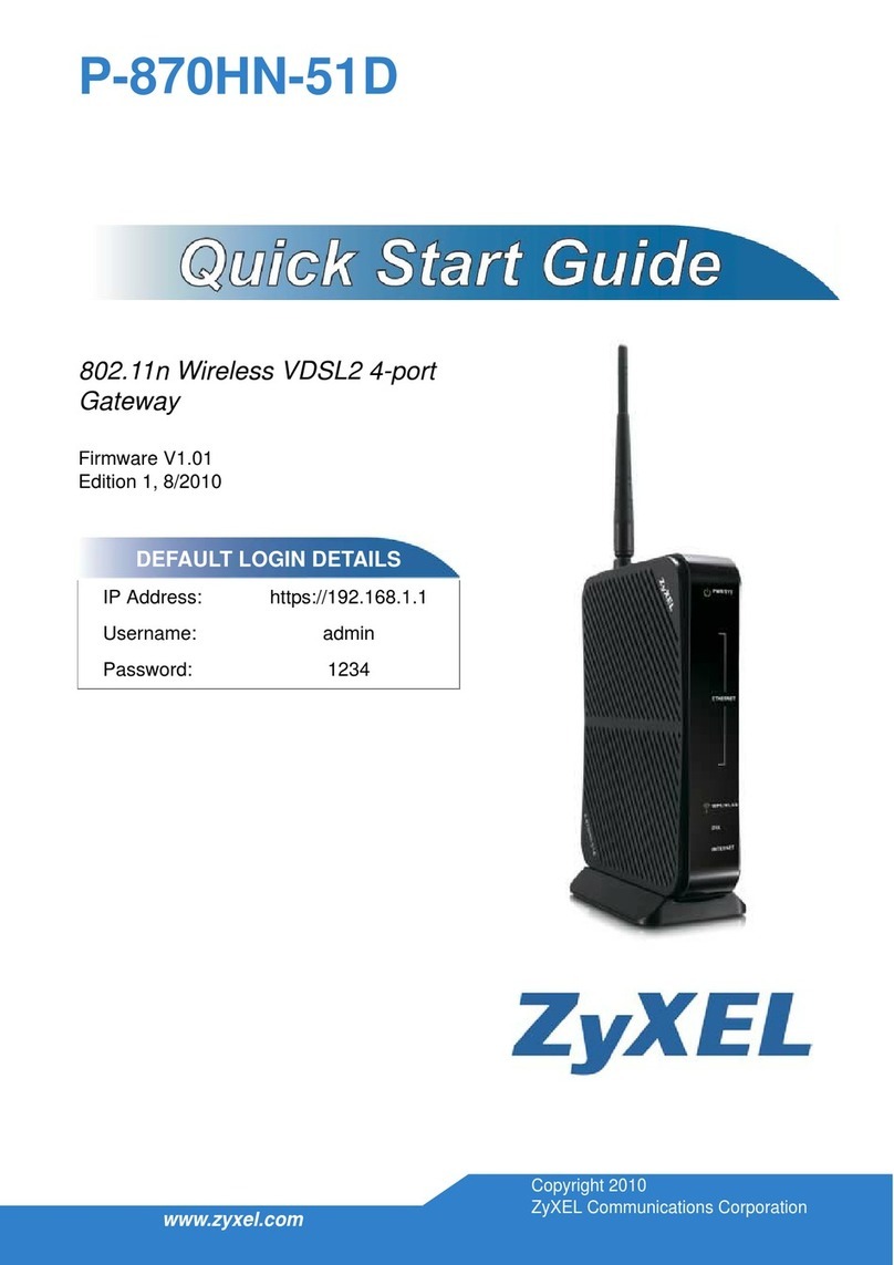 ZyXEL Communications P-870HN-51D User manual