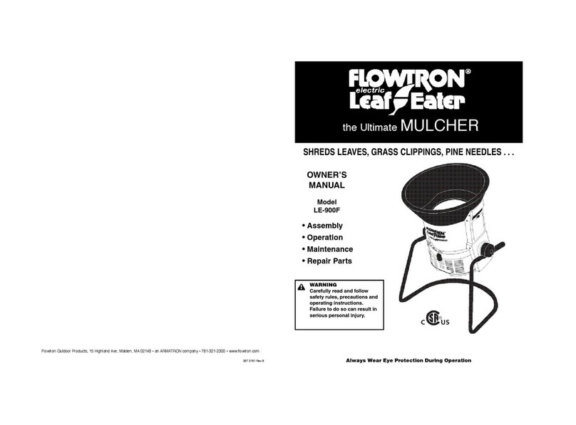 Flowtron Leaf Eater LE-900F User manual Flowtron Leaf Eater LE-900F User manual