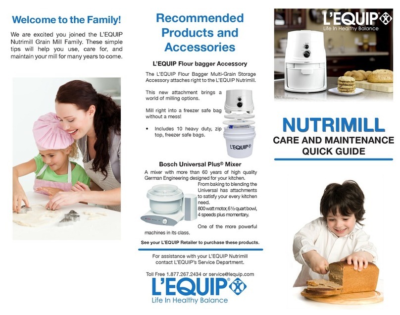 LEquip NUTRIMILL Maintenance manual