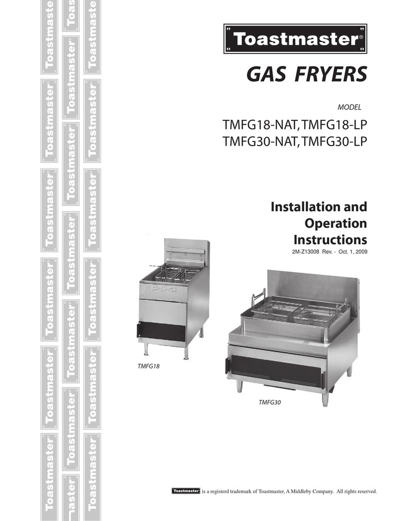 Toastmaster TMFG18-NAT Installation and operation instructions