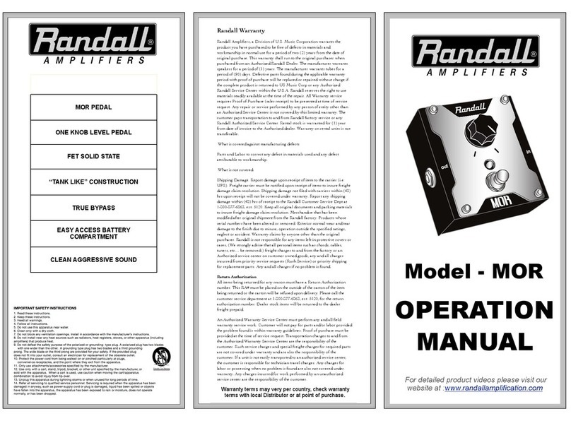 Randall MOR Operation manual